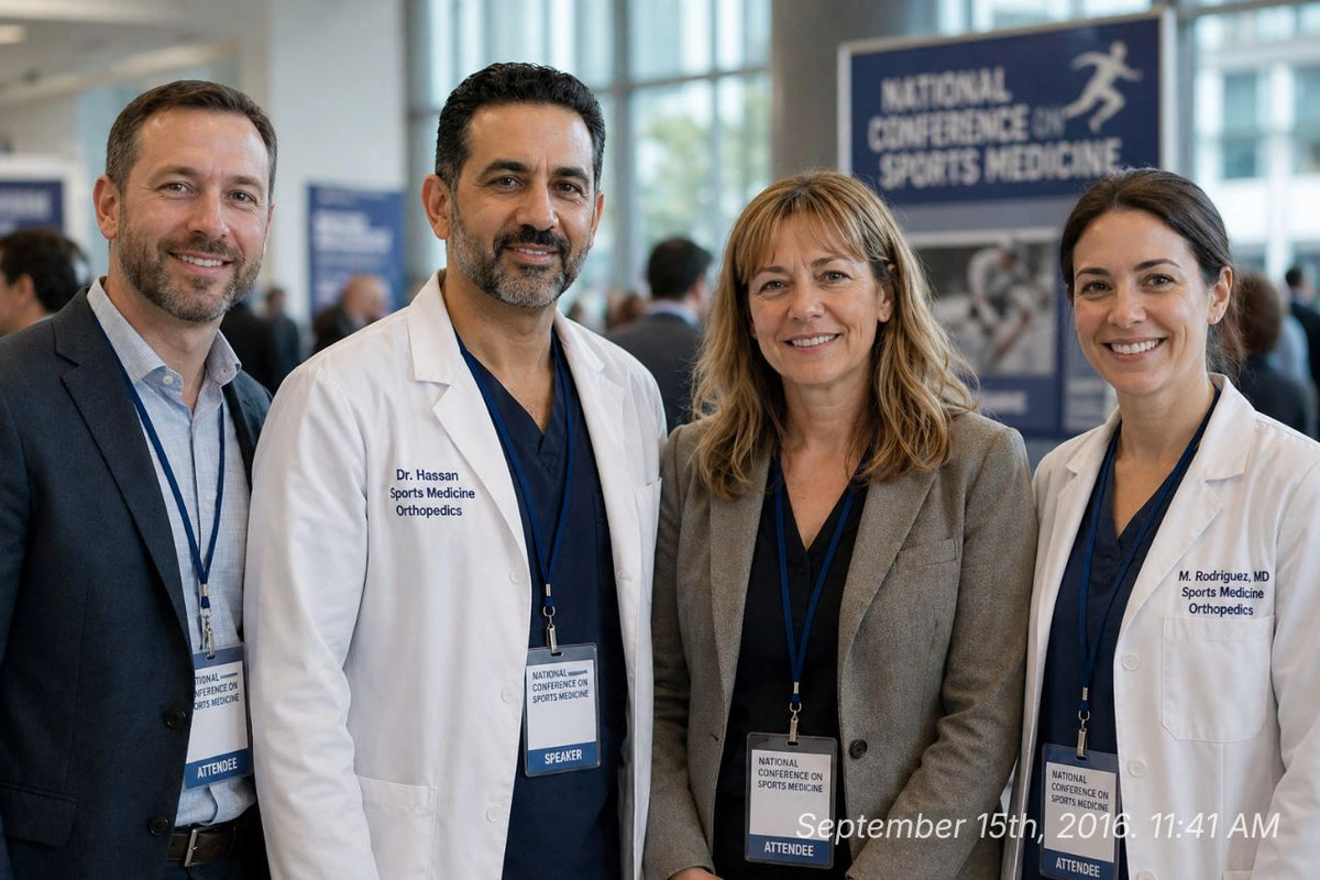 Sports medicine doctors at conference