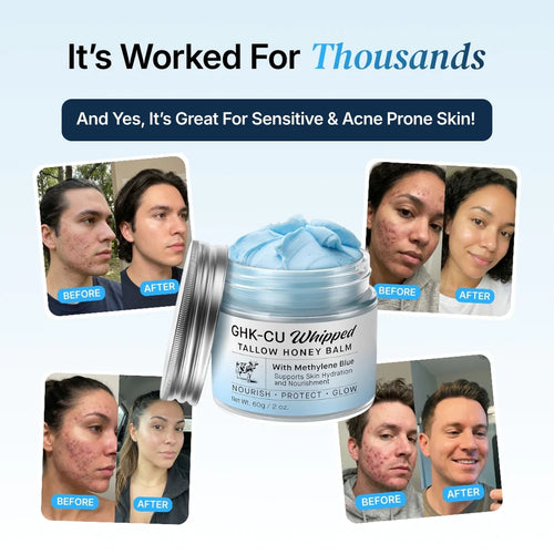 GHK-CU Whipped Tallow Honey Balm with Methylene Blue