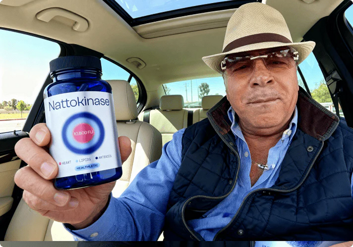Customer holding product