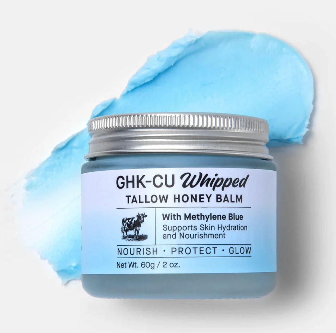 GHK-CU Whipped Tallow Honey Balm with Methylene Blue