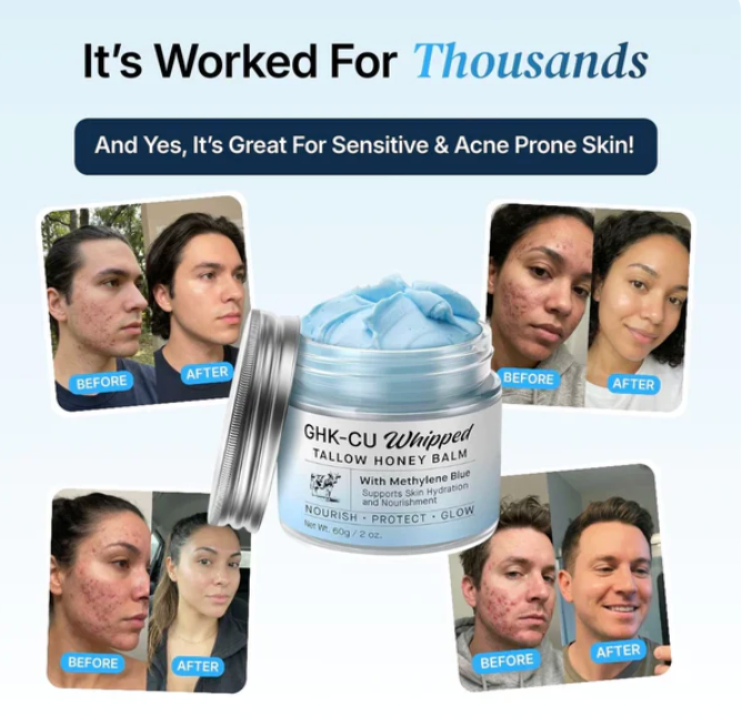 GHK-CU Whipped Tallow Honey Balm with Methylene Blue