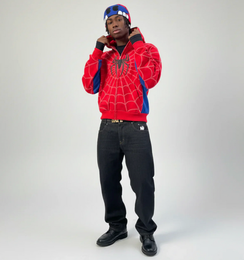 Webbed Zip-Up Hoodie