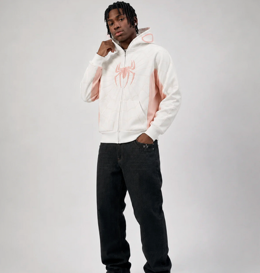 Webbed Zip-Up Hoodie