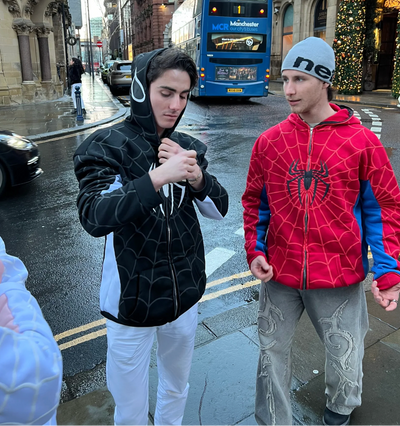 Webbed Zip-Up Hoodie