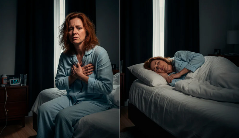 Person struggling with sleep
