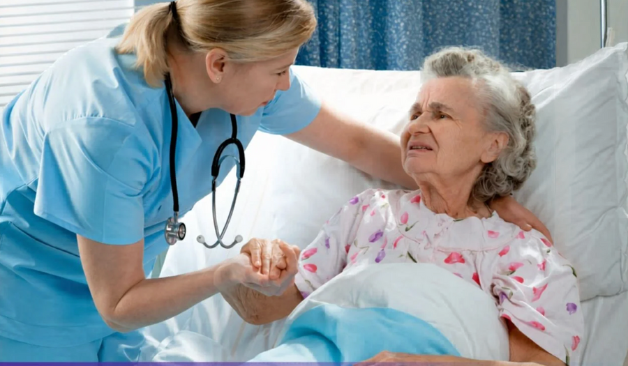 Mother at hospital