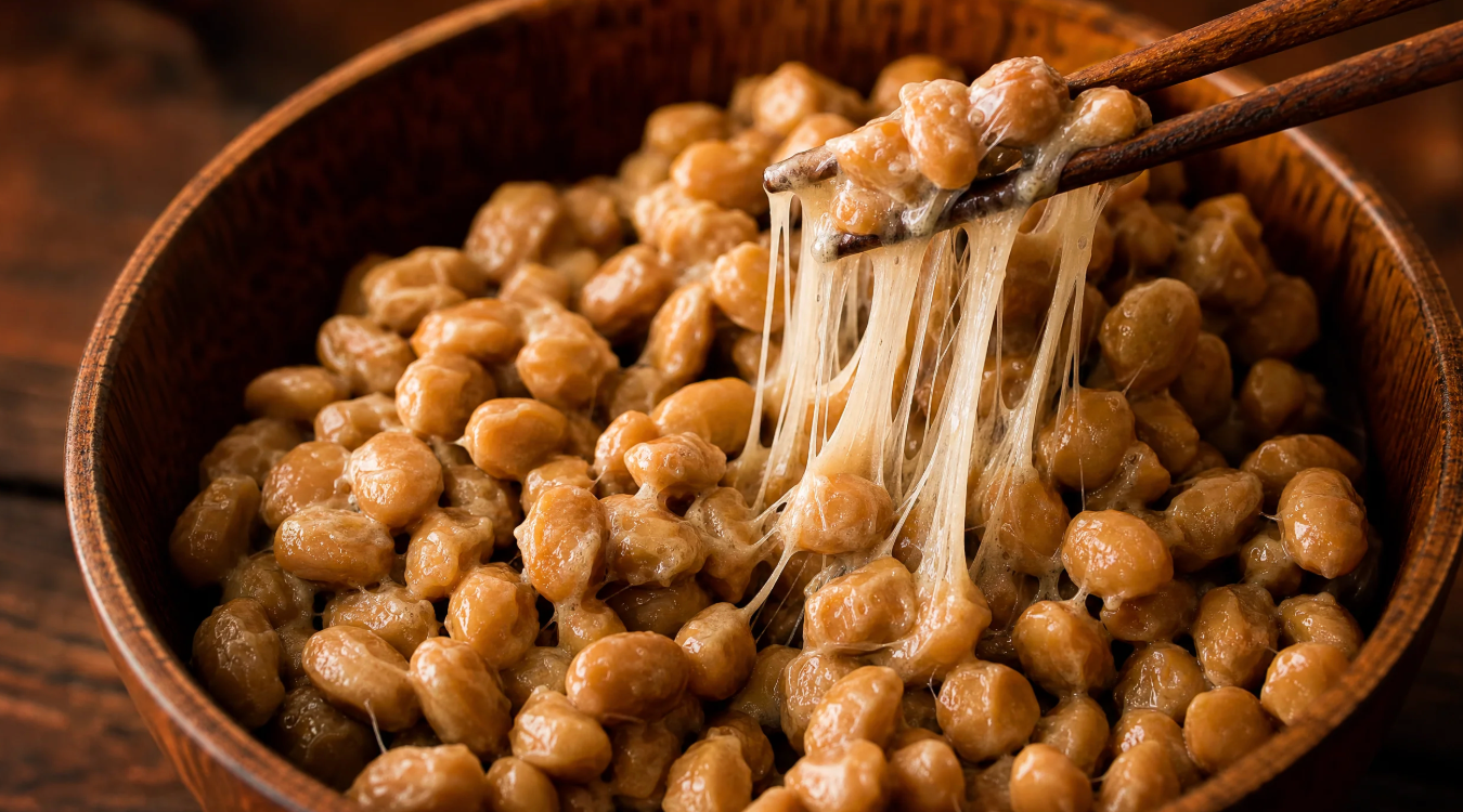 Natto fermented soybeans