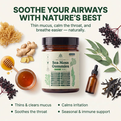 Sea Moss 16-In-1 Wellness Gummies To Clear Mucus & Restore Respiratory Health