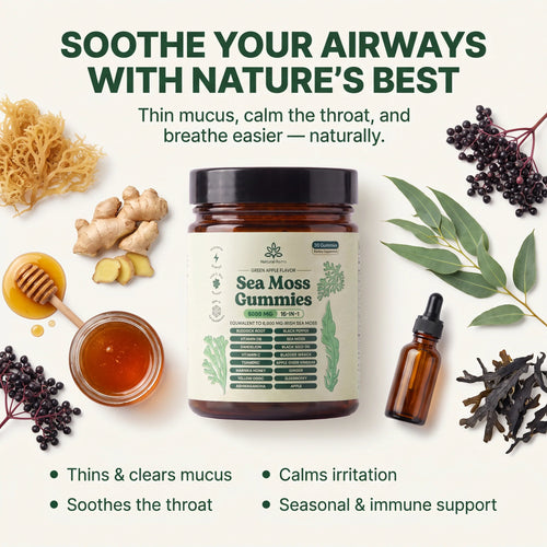 Sea Moss 16-In-1 Wellness Gummies To Clear Mucus & Restore Respiratory Health